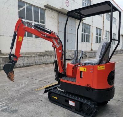 China Best Selling 1000kg Construction Used Mini Excavators Machine with Hydraulic System