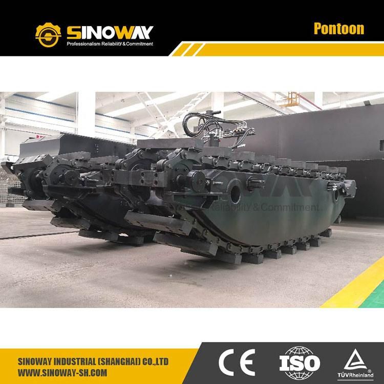 New Steel Floating Tank Pontoon Chassis for Hydraulic Amphibious Excavator