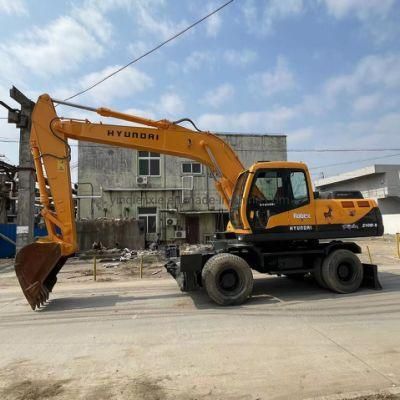 Used Wheel Excavator Hyundai 210wd Hyundai Hydraulic Excavator