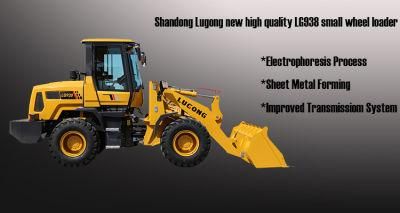 Chinese Brand Lugong Strong Durable Small Mini Wheel Loader L938 with CE Certificate