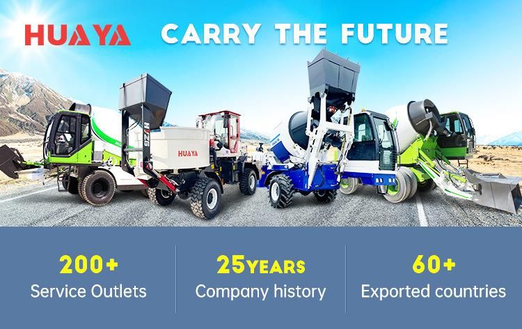 China New Huaya Mini Flat Mouth Diesel Concrete Mixer Truck