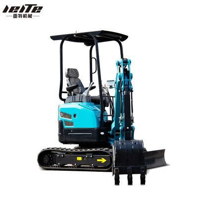 Leite Excavators for Sale 1ton 2ton 2.5ton New Prices Chinese Small Digger Cheap Mini Excavator Hydraulic Price for Garden Home