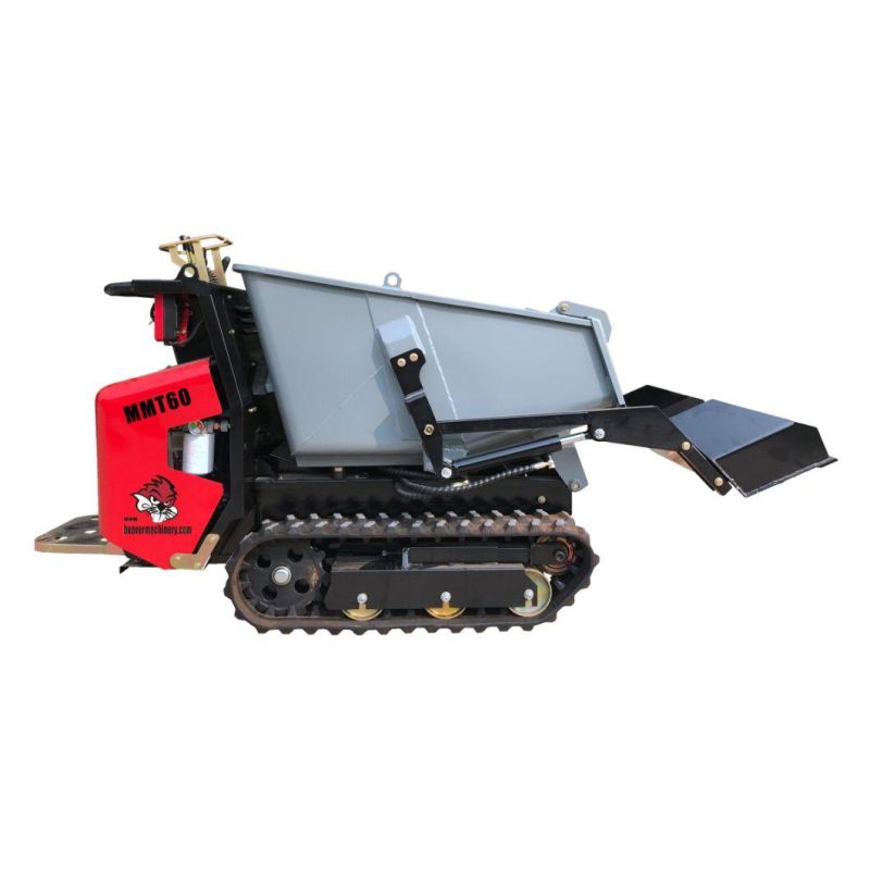 0.3cbm Bucket 800kg Load Rubber Track Crawler Mini Dumper