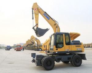 Construction Equipment 15t Hydraulic Wheel Excavator Mini Digger for Earthwork Construction, Mining