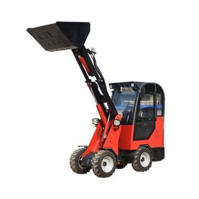0.6 Ton CE EPA Euro 5 Mini 970mm Width Compact Front End Telescopic Boom Tractor Loader with Shovel Bucket
