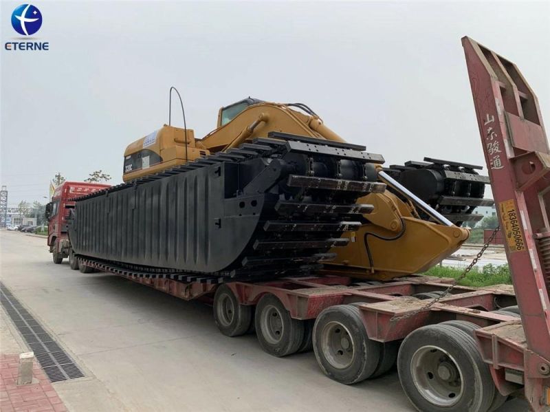 Small Water Amphibious Excavator with Extended Arm Waterway