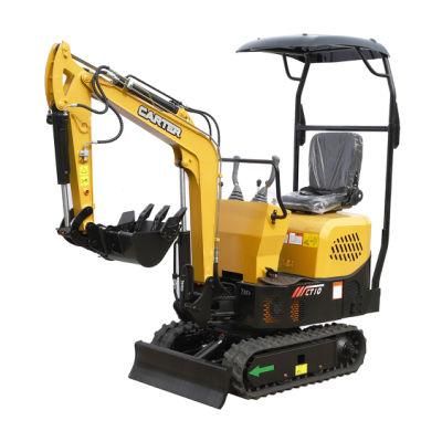 Carter Good Quality 1000kg Hydraulic Crawler Micro Digger Mini Excavator for Sale