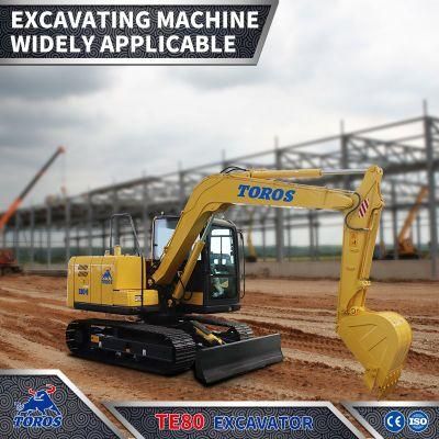 Hot Sale China 8 Ton 8t Cheap Kubota/Yanmar Engine Mini Cabin Excavator Digger with Closed Cabin/Hydraulic/Crawler/CE/Construction