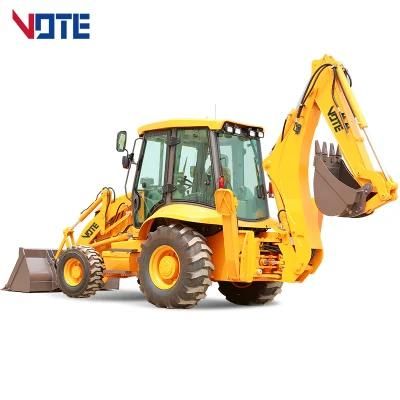 Chinese Manufacturer 2.5 Ton 2500kg Small Backhoe Loader 4X4 Mini Loader Backhoe with 0.3m3 Bucket Capacity