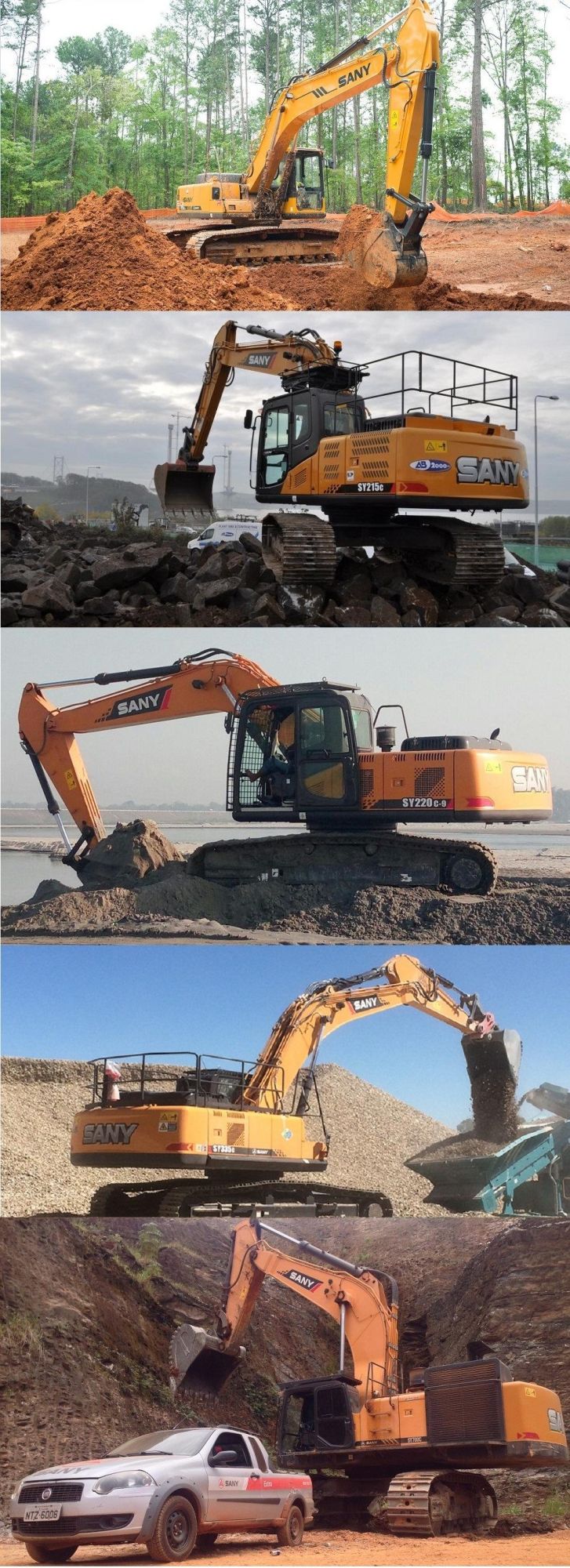 Sany Sy210c 20ton New Crawler Hydraulic Excavator Made in China for Sale