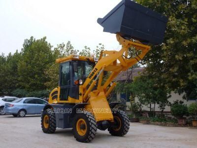 Hq912 Joystick Control Hydraulic 4WD Front Wheel Loader with Ce