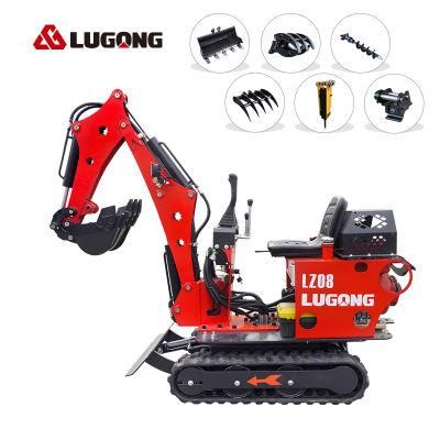 Lugong Hydraulic Multifunctional Mini Excavator for Home Use Mining