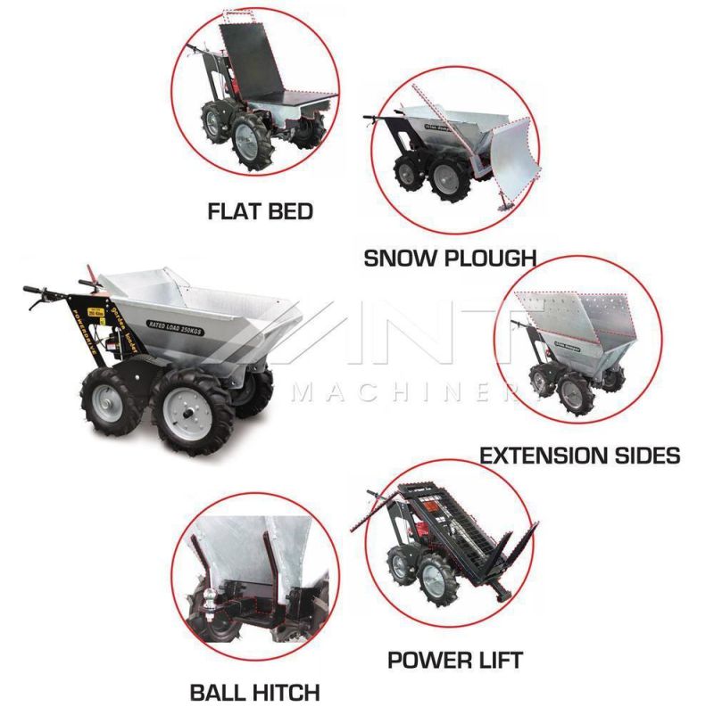 4 Wheel Drive Mini Dumper Loader By250 with Ce Gasoline Engine