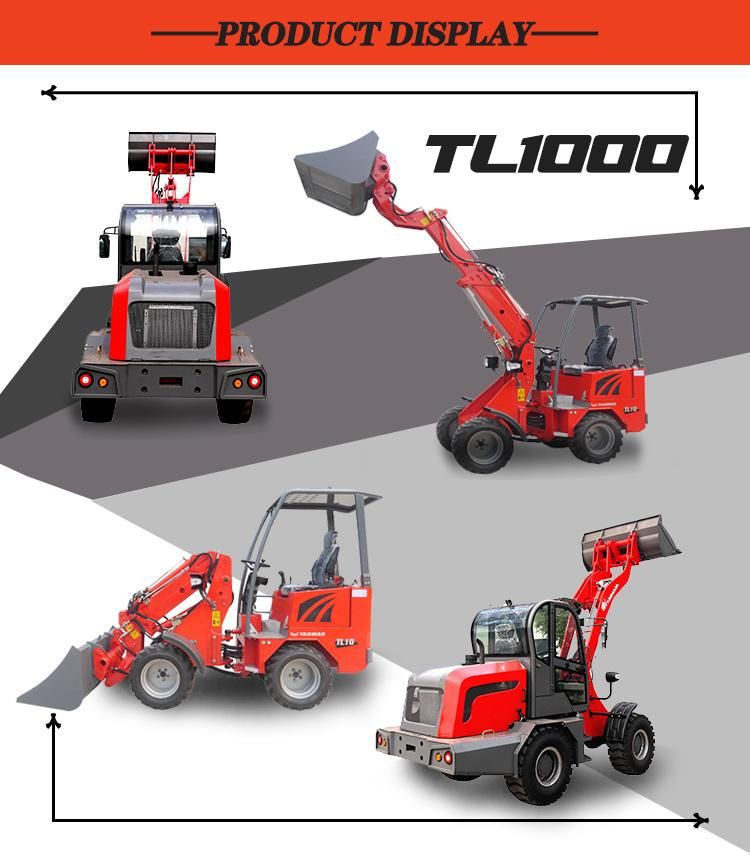 Mammut Tl1000 Hydraulic Four-Wheel Drive Diesel 0.8ton Telescopic Loader
