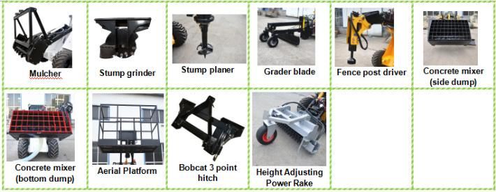 Earth-Moving Machinery Mini Compact Loader with Digging Tools Machine