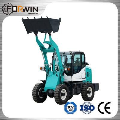 Factory Outlet Small Wheel Loader Price with Snow Bucket with Wings/Digger 0.8tons/0.4m&sup3; Fw910 (blue) Front Loader for Sale