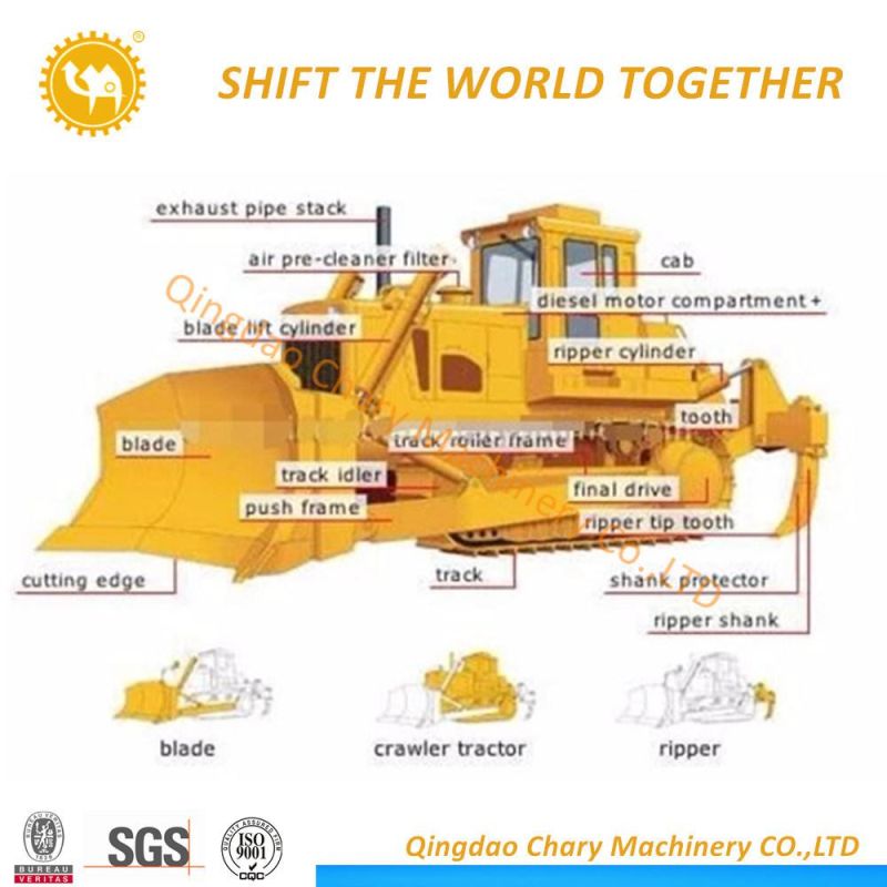 Chinese Brand Hbxg 316 Kw/430 HP Bulldozer with Bulldozer Parts