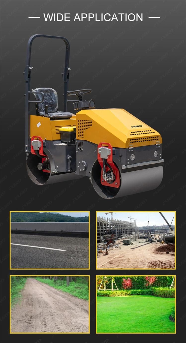 High Performance 1ton Steel Drum Mini Vibratory Road Roller for Sale