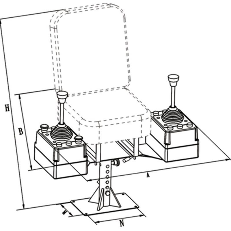 Cabin Chair Seat with Joysticks for Tower Crane