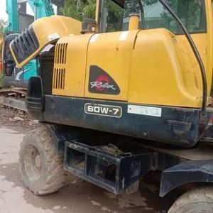 Used Small Excavator Minor Digger Huyundaii 60W-7 Wheel Excavator