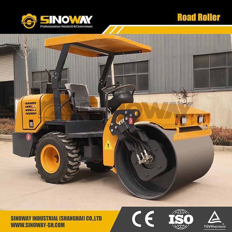 3 Ton Mini Vibratory Road Roller Ride-on Single Drum Vibrating Roller