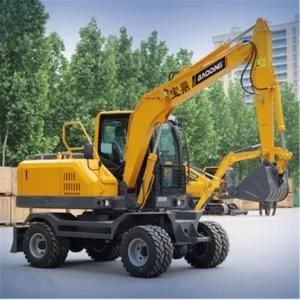 Excavator Machine 7.5ton Wheel Construction Excavator Bd80W