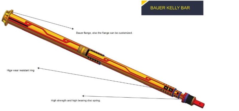 Bauer Rotary Drilling Rig Interlocking Kelly Bar