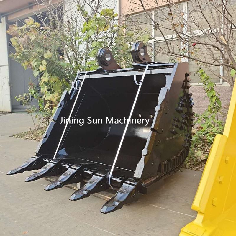 Heavy Duty Rock Type Excavator Backhoe Bucket with Teeth