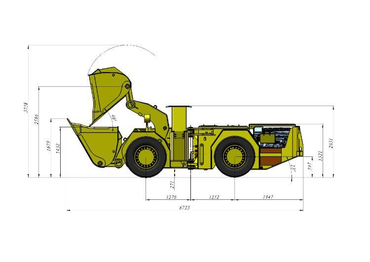 4ton Underground Scooptram Load Haul Dump Loaders