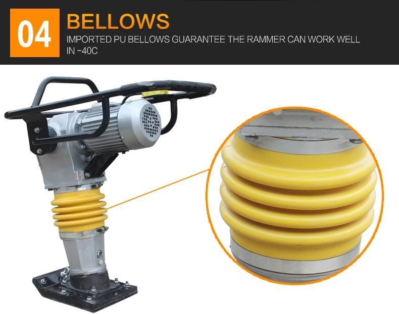Electric Engine Tamper Rammer 90 Type Vibration Tamping Rammer with Bellows