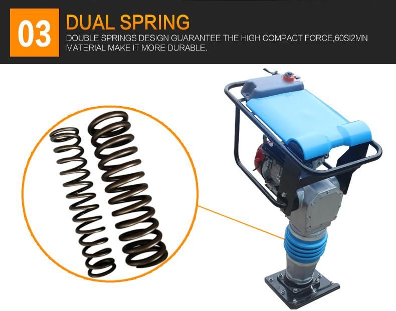 Hcr110 Vibrating Rammer Gasoline Tamping Rammer Petrol Vibration Rammer