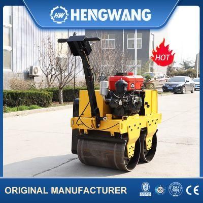 Small Construction Machinery Double Drum Road Roller Walking Speed 3km/H Mini Hand Type Road Roller for Sale