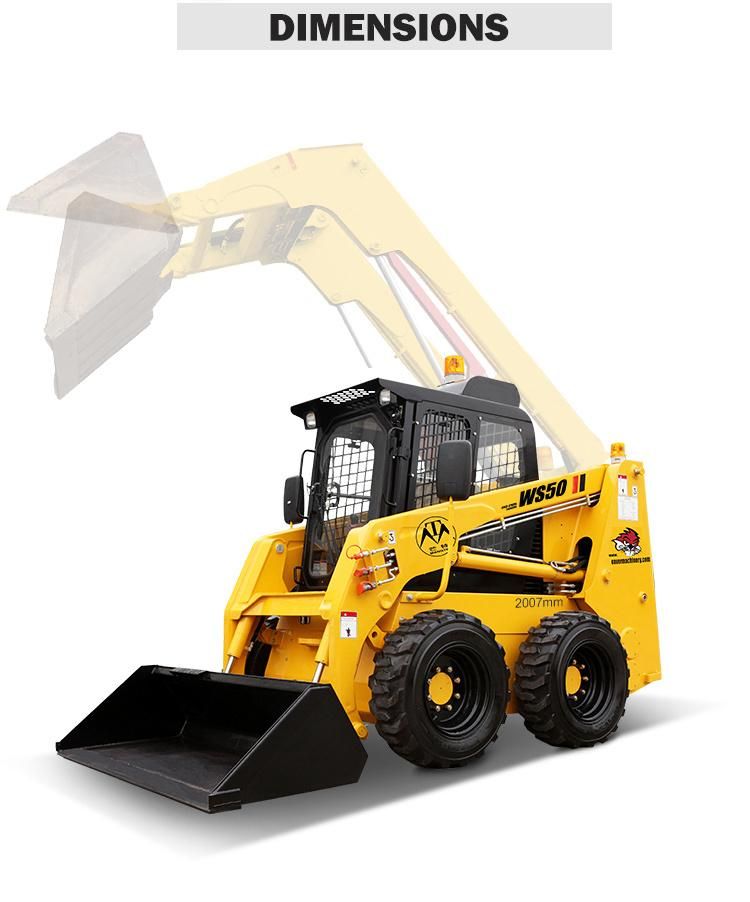 Hydraulic Skid Steer Loader Ws50 with Bucket for Sale in China