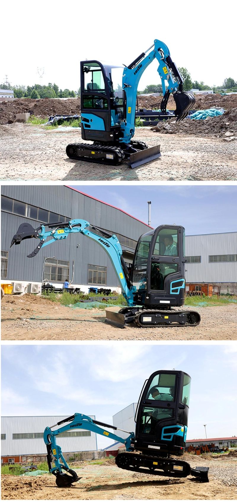 China 1.8 T 2 Ton Crawler Mini Excavator Price with Side Swing Function for Sale