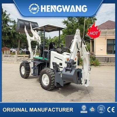 Saving Time High-Efficiency 25kn Digging Force Wheel Backhoe Loader for Sale