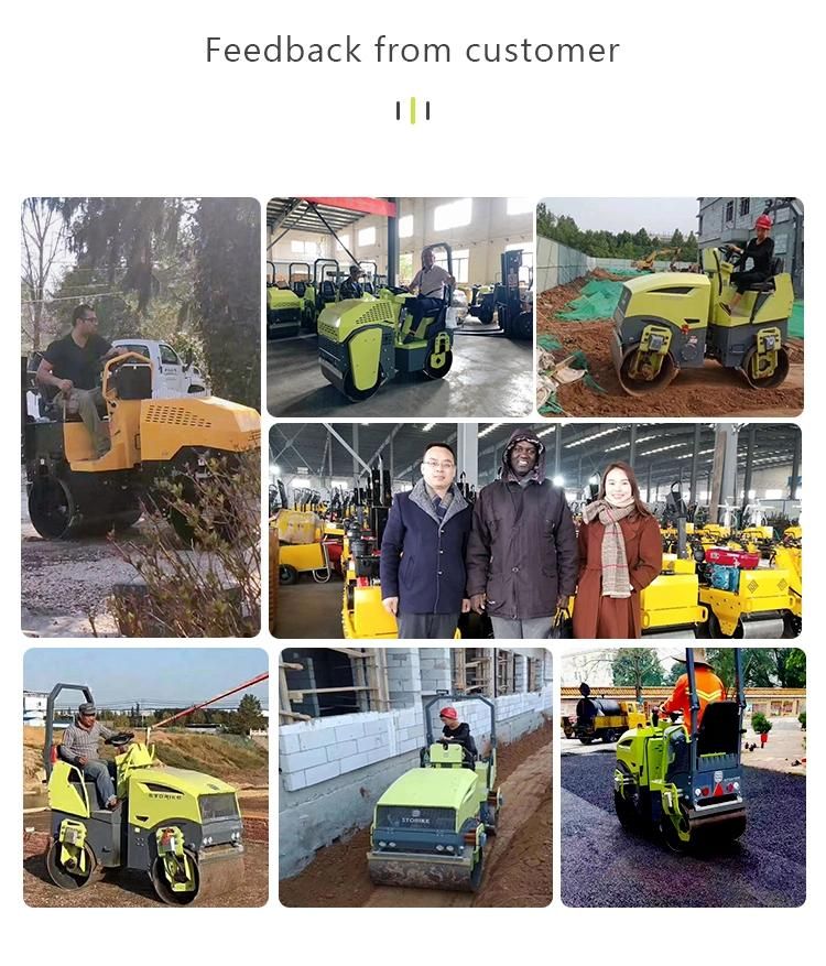 Ride on Hydraulic Vibratory 1 Ton Road Roller Specification Steel Drum