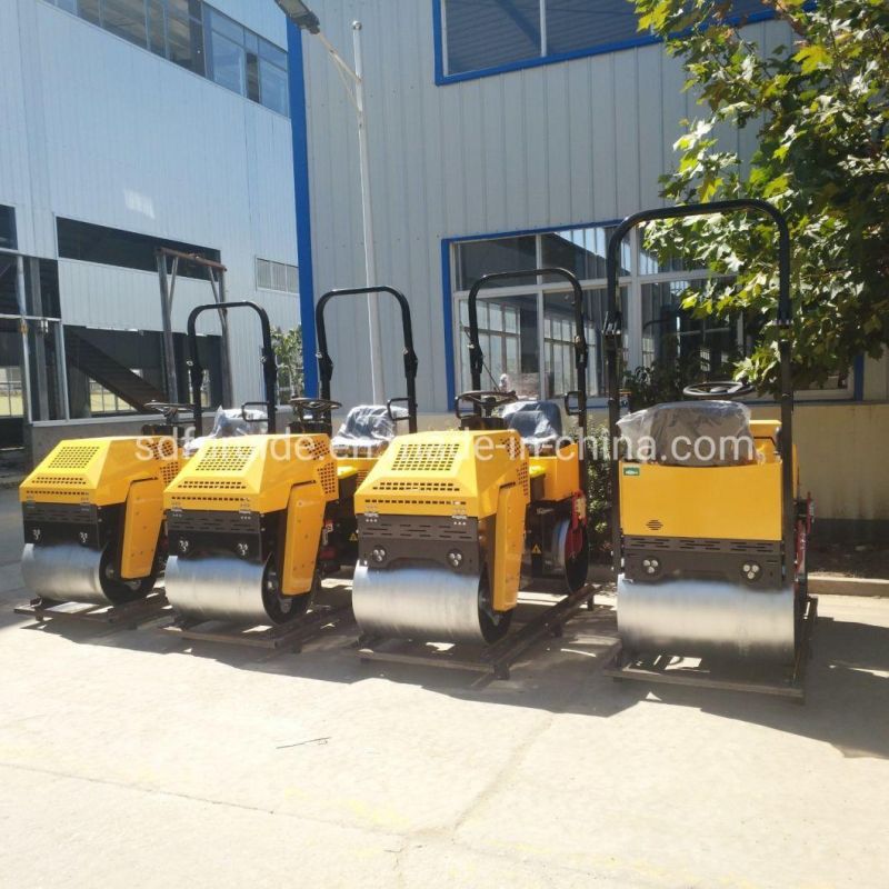 Mini Asphalt Roller Soil Compactor Vibratory Roller Smooth Drum Roller for Sale Fyl-860