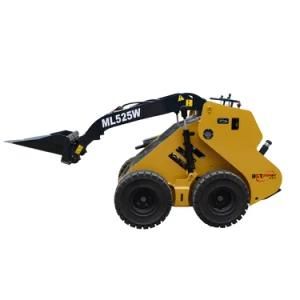 High Quality Trench Digger Machine Crawle Wheel Mini Skid Steer Loader with Tree Shovel and Kubota Diesel Engine