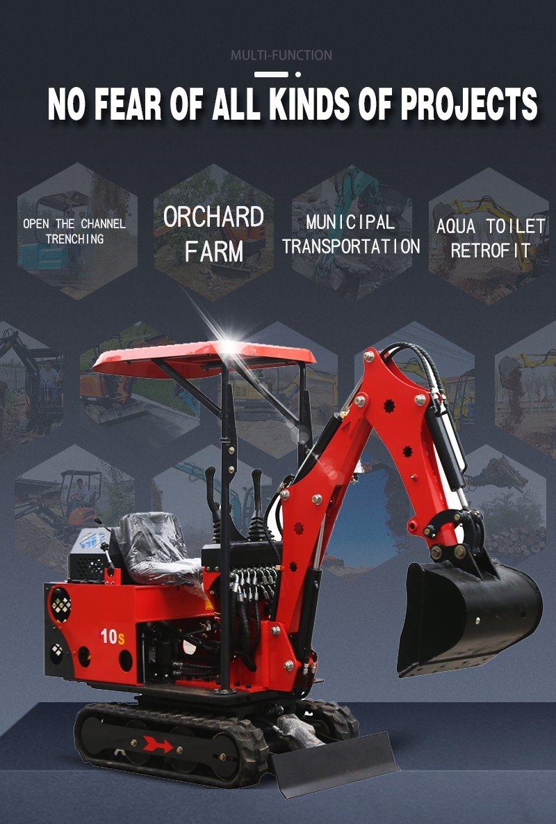 2022 Hot Sale Preferential Price 1ton Small Garden Municipal Construction Mini Hydraulic Crawler Excavator