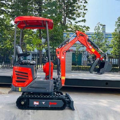 Customizable Color Smallest 1 Ton Mini Hydraulic Crawler Excavator with Air Conditioner