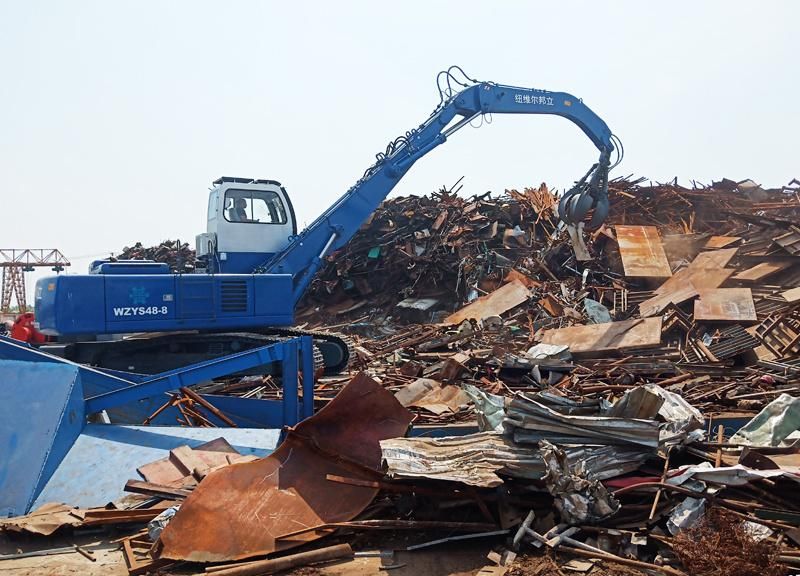 Bonny New 48 Ton Dual Power Hydraulic Material Handler with Rotational Multi-Tine Grab Made in China