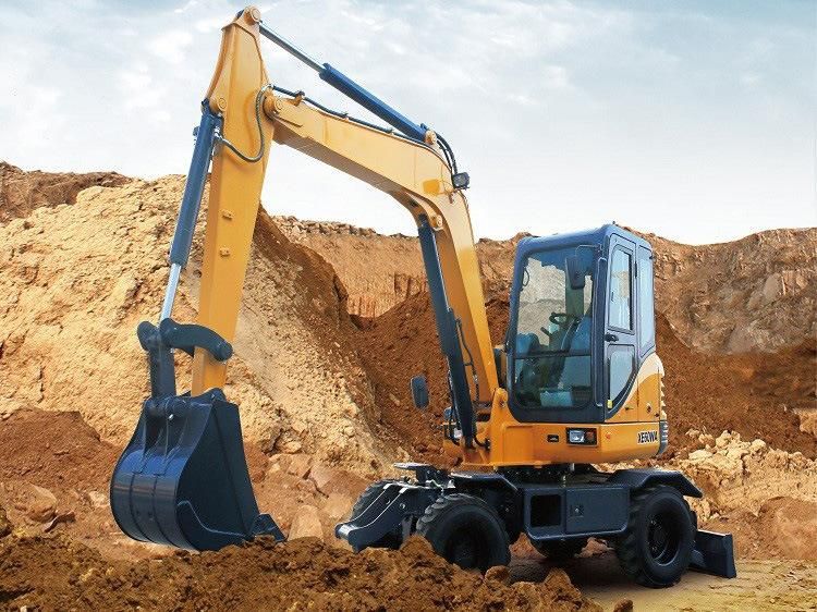 China Manufacture Xe60wa 5.9ton 0.23cbm Mini Wheel Excavator