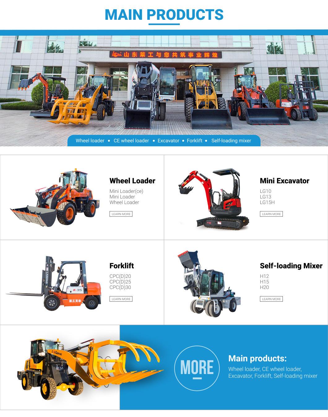 High Quality Mini Wheel Loader with All Kinds of Attachments