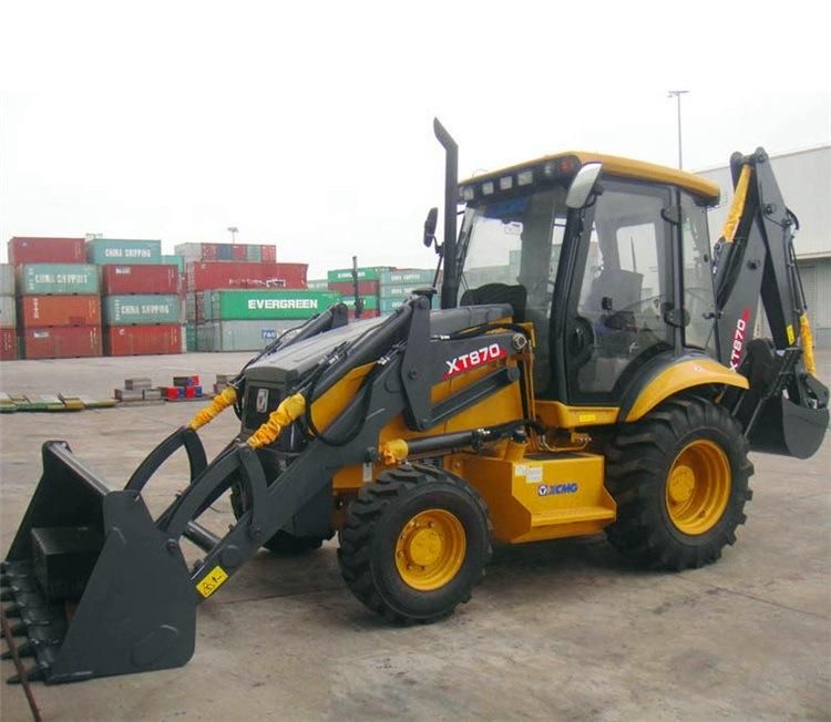 Chinese XCMG 1m3 Xt870 2.5ton Compact Tractor Backhoe Loader Made in China for Sale