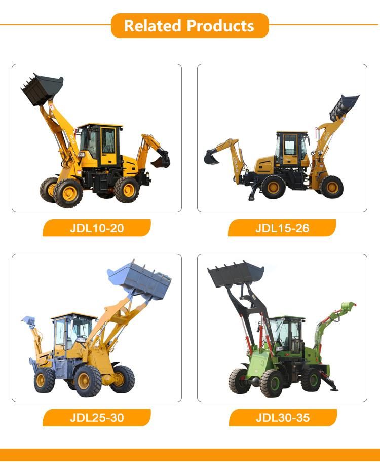 Mini Small Tractor Articulated Towable Backhoe Loader, Excavator Loader Backhoe Loader Factory Cheap Price