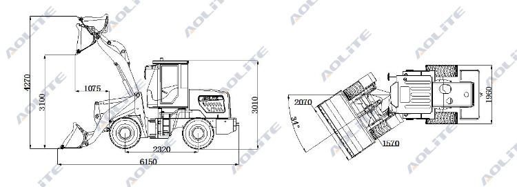 New Product 3 Ton 930c Mini Diesel Wheel Loader for Sale