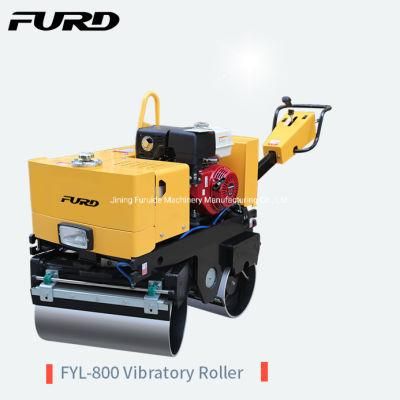 800kg Weight Honda Engine Hand Push Mini Asphalt Road Roller (FYL-800)