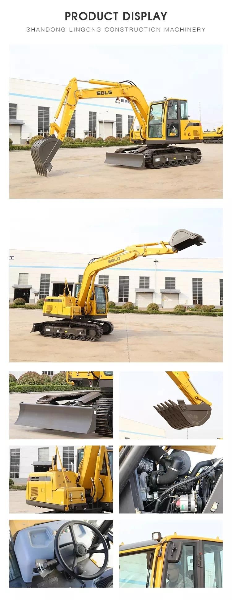 8 Ton Crewler Excavator Price E680f Mini Excavators for Sale