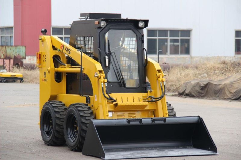 Wolf Zj45 45HP/60HP/75HP/100HP Skid Loader with Cab/Quick Coupler/Attachments for Sales