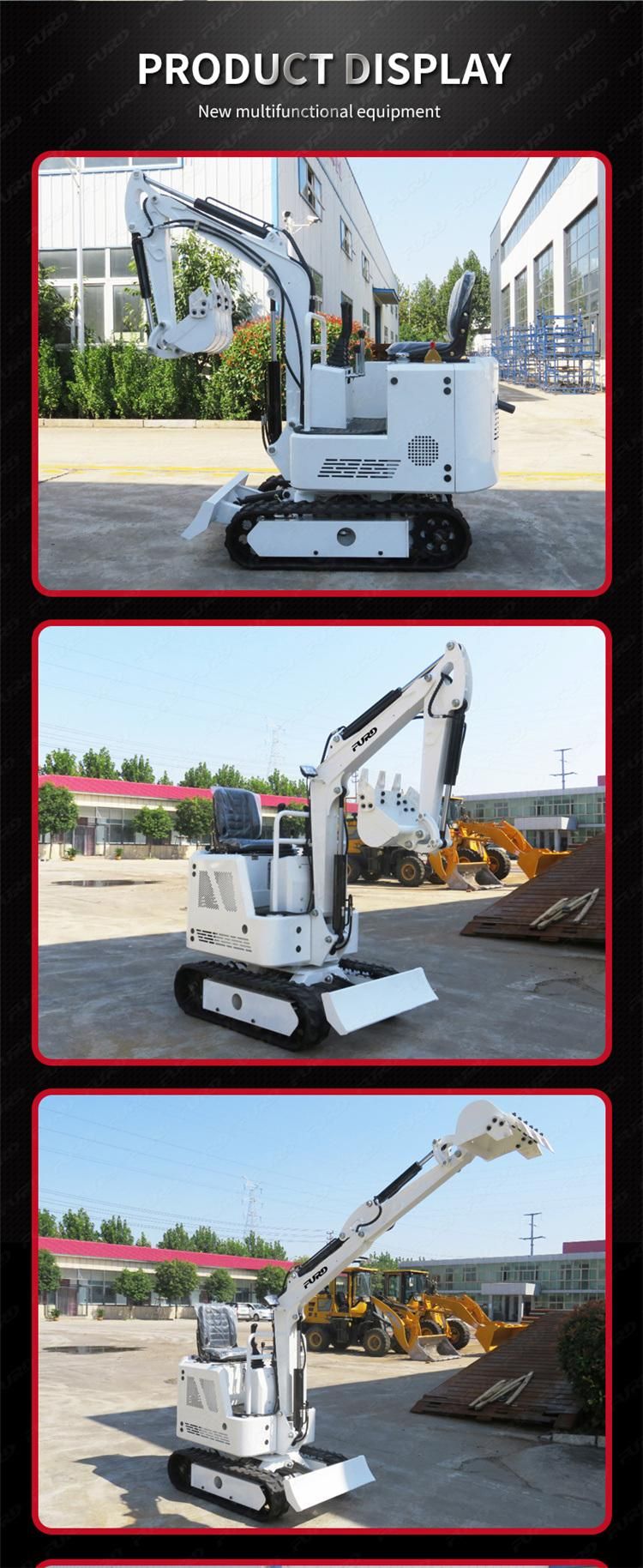 Small Hydraulic Crawler Excavator 1 Ton Digger Mini Excavator